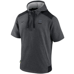 Athletics Nike Authentic Collection Dry Flux Performance Quarter-Zip Short Sleeve Hoodie - Heathered Charcoal/Black - Nike Lifestyle