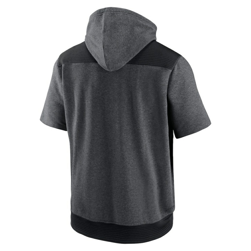 Washington Nationals Nike Authentic Collection Dry Flux Performance Quarter-Zip Short Sleeve Hoodie - Heathered Charcoal/Black - Nike Discount