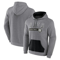 Brooklyn Nets Off The Bench Color Block Pullover Hoodie Heathered Gray | Fanatics Near Me