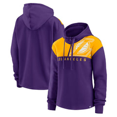 Los Angeles Lakers Women's Overslide Quarter-Zip Fleece Hoodie Purple | Fanatics Near Me