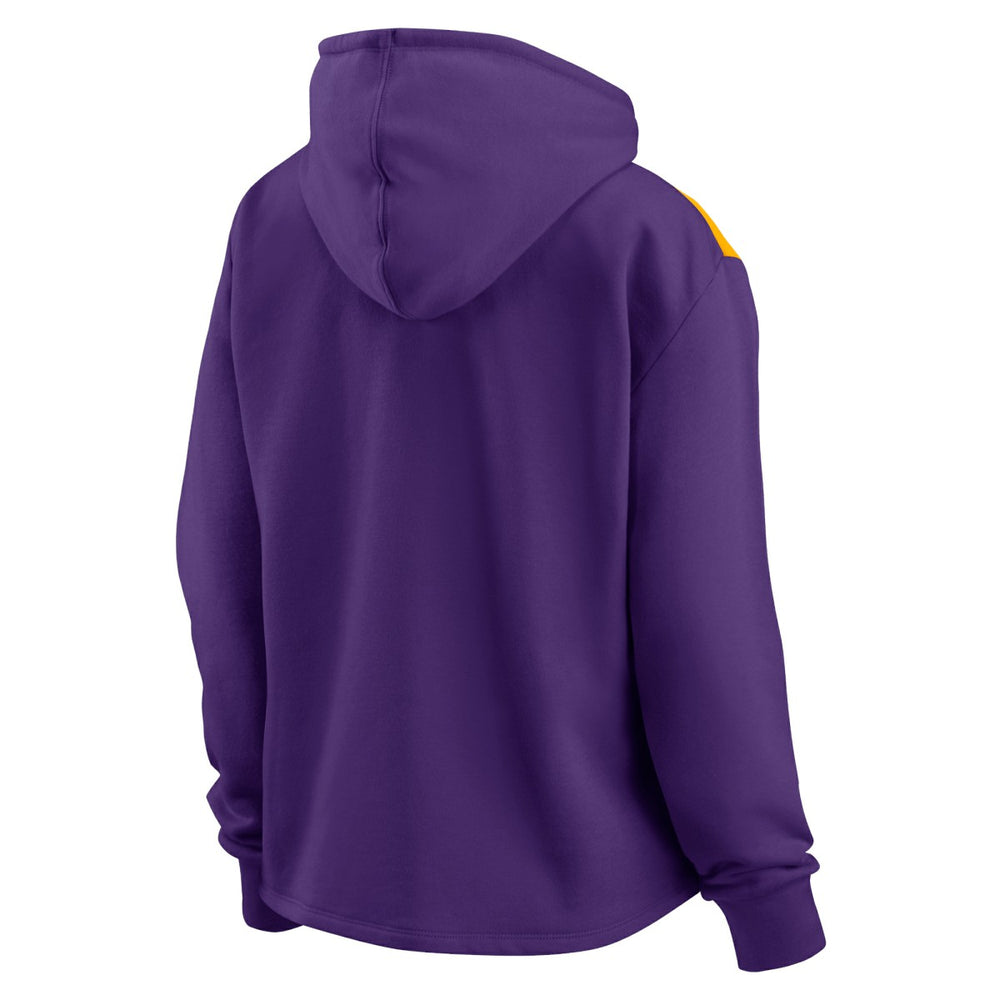 Los Angeles Lakers Women's Overslide Quarter-Zip Fleece Hoodie Purple | Fanatics Near Me