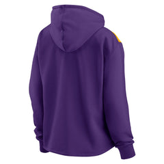 Los Angeles Lakers Women's Overslide Quarter-Zip Fleece Hoodie Purple | Fanatics Near Me