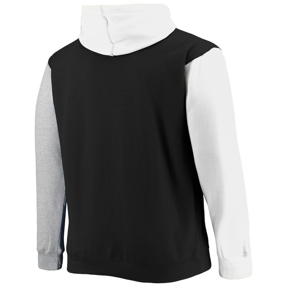 Brooklyn Nets Big & Tall Double Contrast Pullover Hoodie Black/White | Fanatics for sale