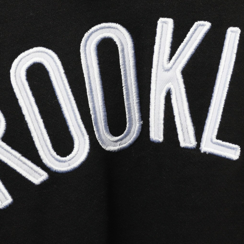Brooklyn Nets Big & Tall Double Contrast Pullover Hoodie Black/White | Fanatics for sale
