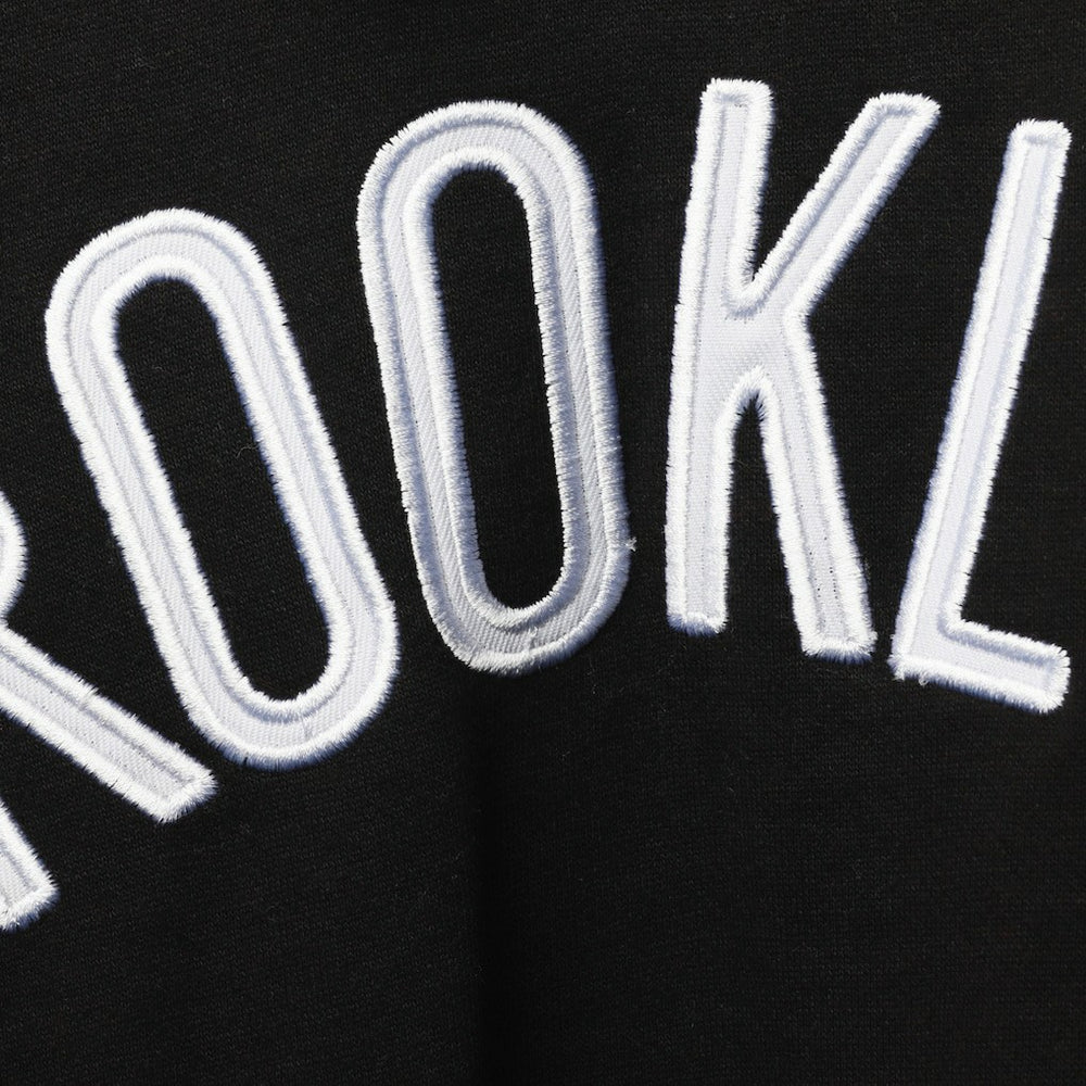 Brooklyn Nets Big & Tall Double Contrast Pullover Hoodie Black/White | Fanatics for sale