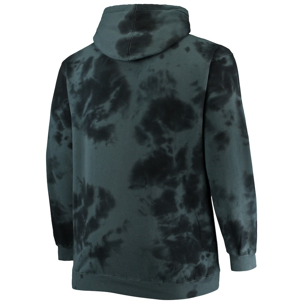 Brooklyn Nets Big & Tall Wordmark Cloud Dye Pullover Hoodie Black | Fanatics discount