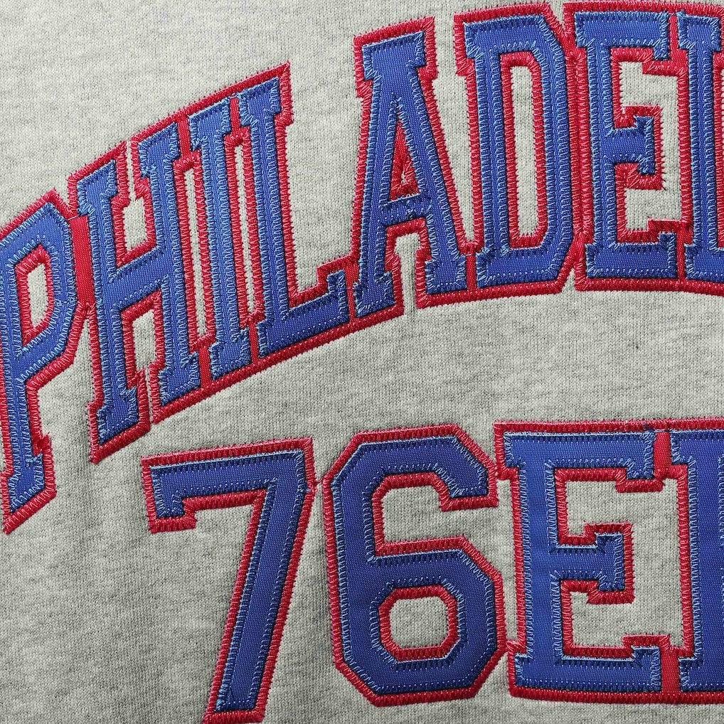 Philadelphia 76ers Hardwood Classics Big & Tall Throwback Pullover Hoodie Heathered Gray | Mitchell & Ness discount
