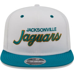 Jacksonville Jaguars New Era Sparky Original 9FIFTY Snapback Hat White/Teal
