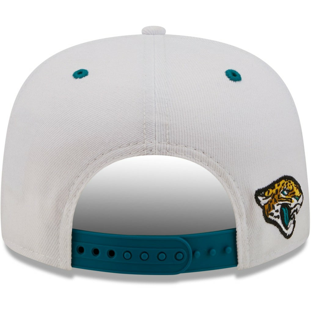 Jacksonville Jaguars New Era Sparky Original 9FIFTY Snapback Hat White/Teal