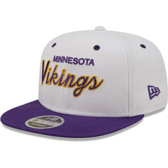 Minnesota Vikings New Era Sparky Original 9FIFTY Snapback Hat White/Purple