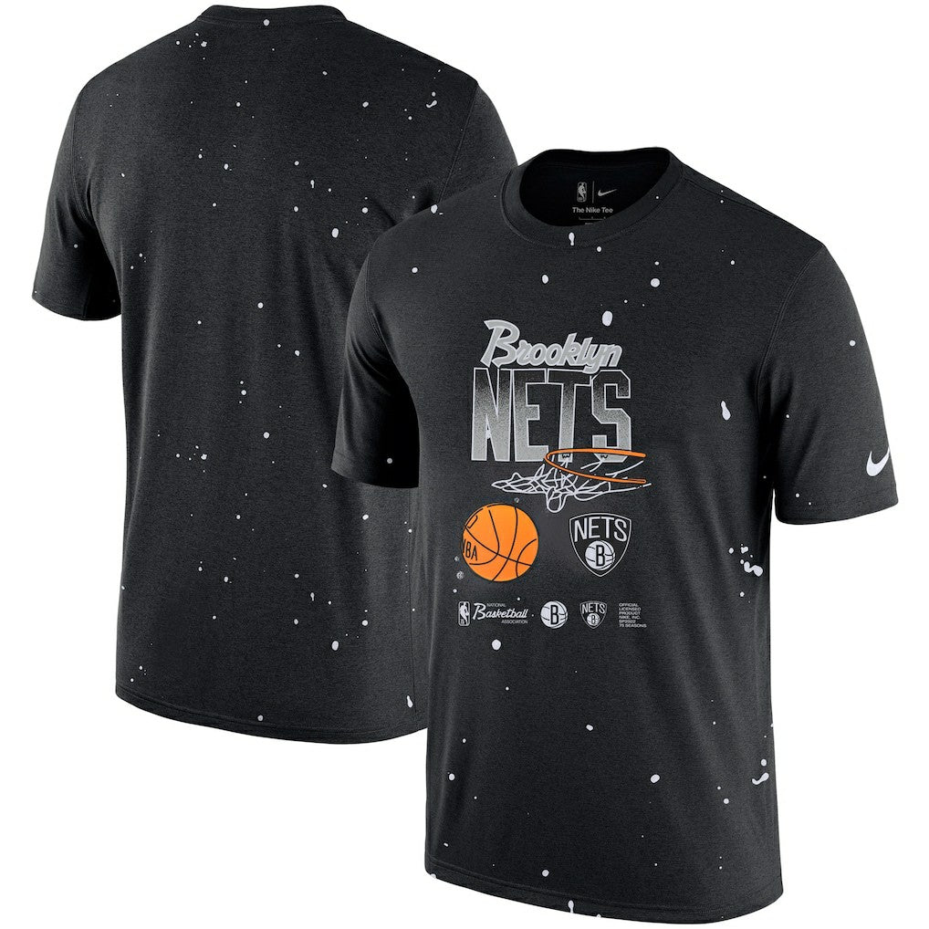 Brooklyn Nets Courtside Splatter T-Shirt Black | Nike for sale
