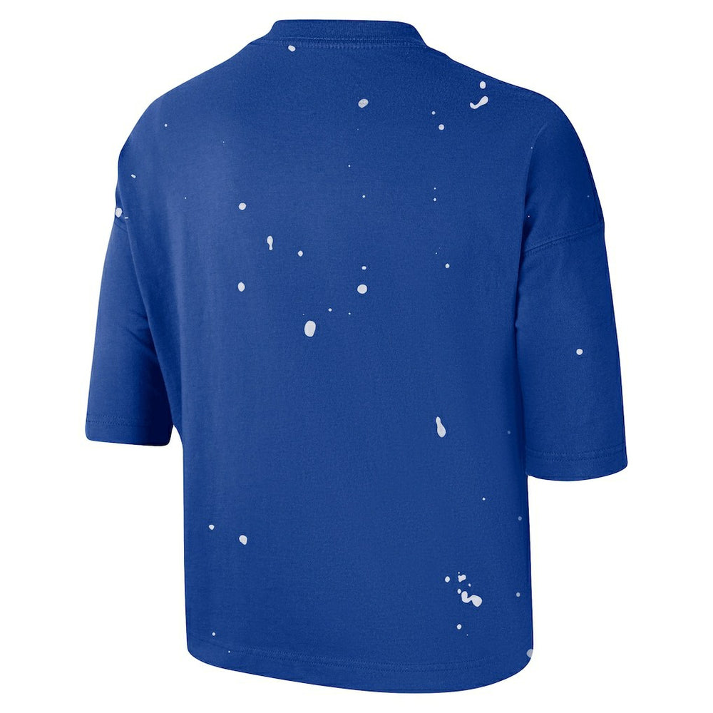 Philadelphia 76ers Women's Courtside Splatter Cropped T-Shirt Royal | Nike online