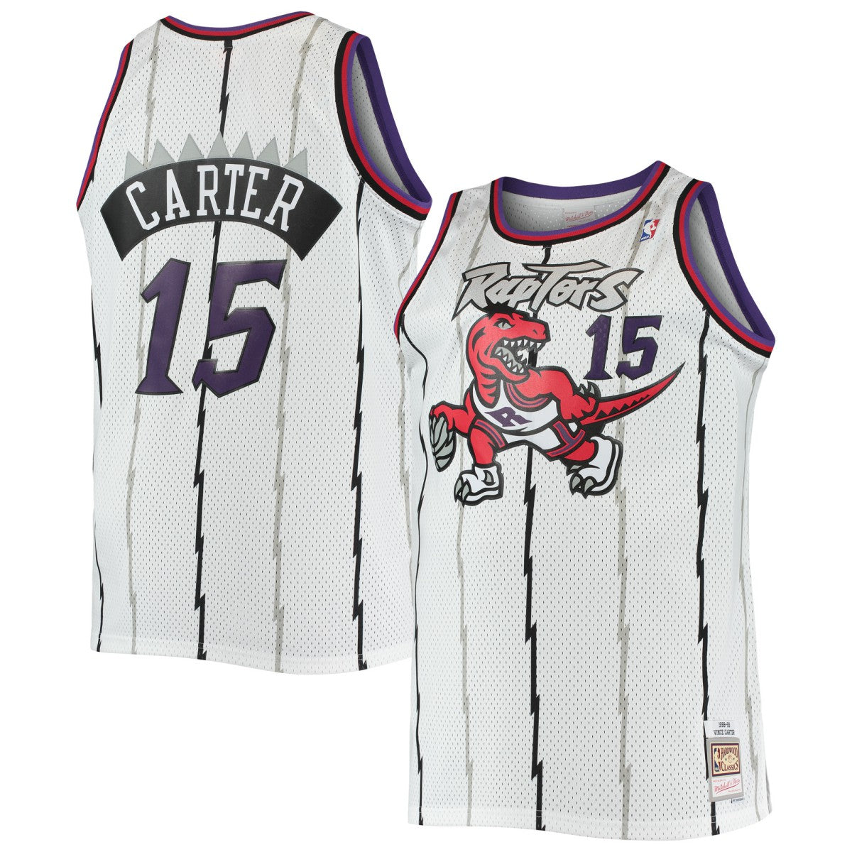 Vince Carter Toronto Raptors 1998/99 Big & Tall Hardwood Classics Swingman Jersey White | Mitchell & Ness Lifestyle