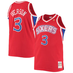 Allen Iverson Philadelphia 76ers 1996/97 Big & Tall Hardwood Classics Swingman Jersey Red | Mitchell & Ness discount