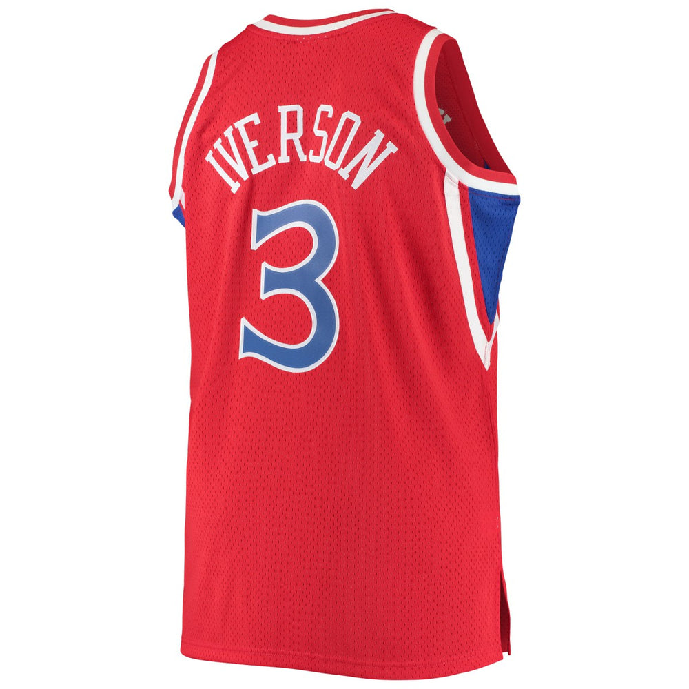 Allen Iverson Philadelphia 76ers 1996/97 Big & Tall Hardwood Classics Swingman Jersey Red | Mitchell & Ness discount