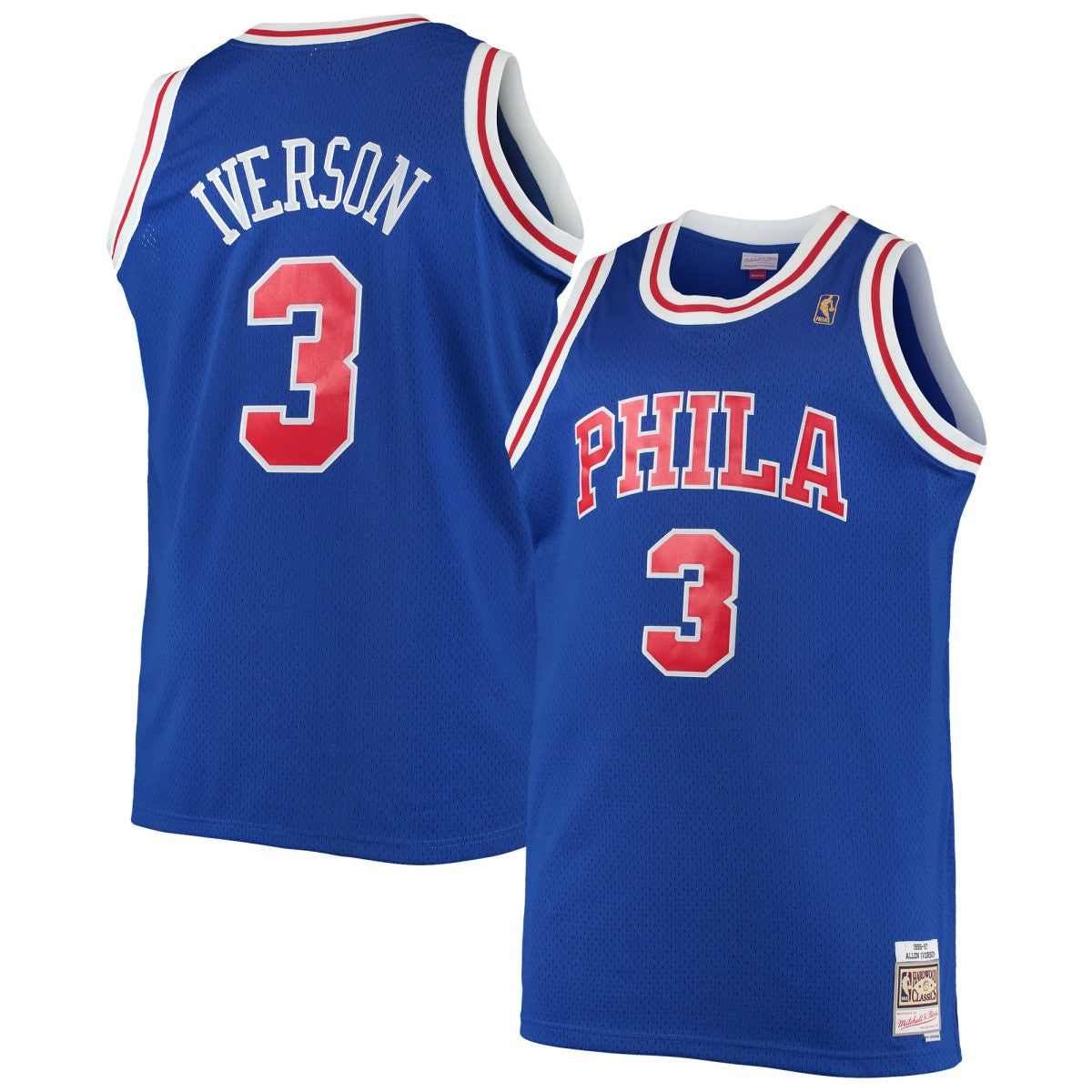 Allen Iverson Philadelphia 76ers 1996/97 Big & Tall Hardwood Classics Swingman Jersey Royal | Mitchell & Ness outlet