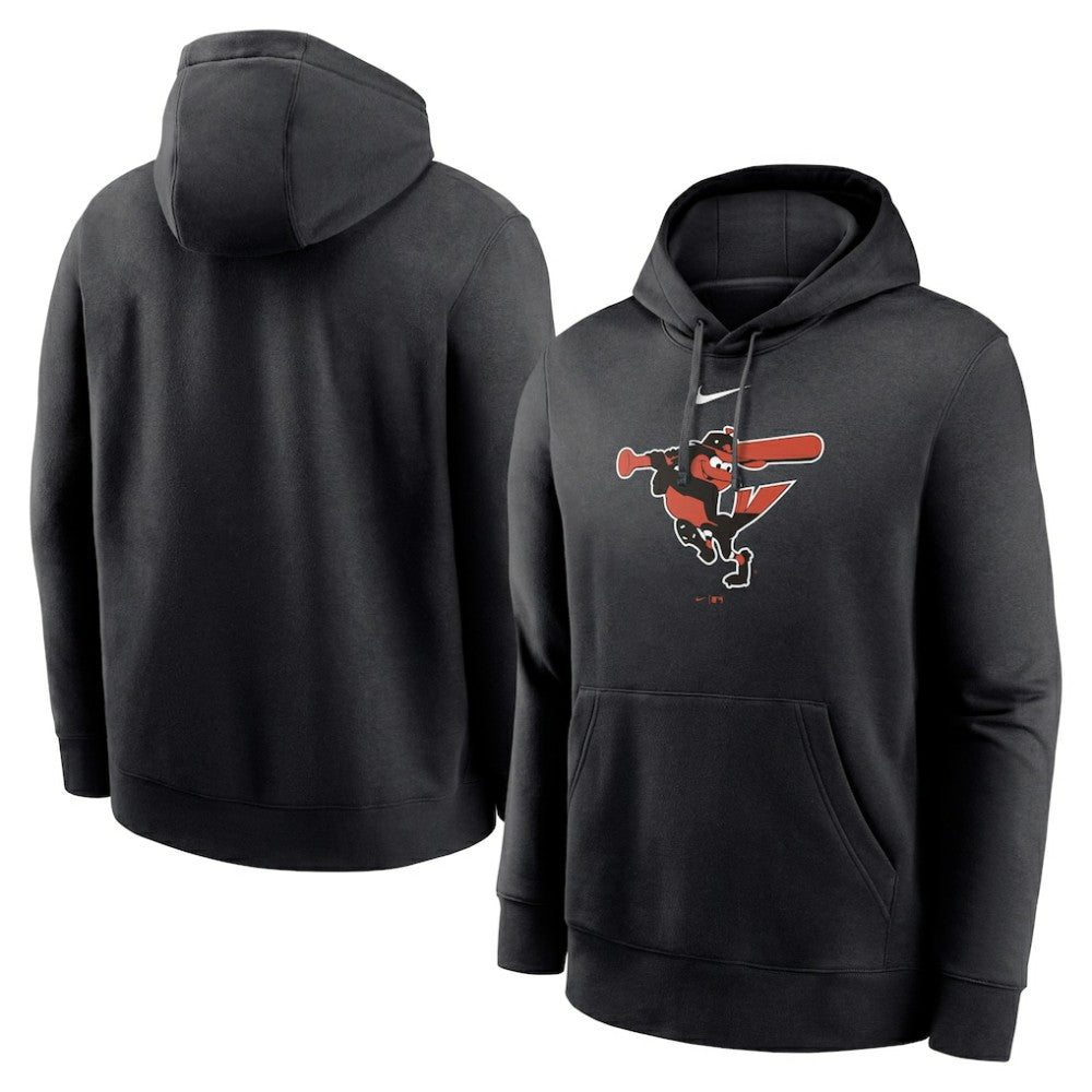 Baltimore Orioles Nike Alternate Logo Club Pullover Hoodie - Black - Nike Online