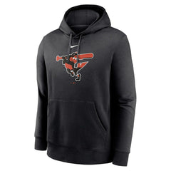 Baltimore Orioles Nike Alternate Logo Club Pullover Hoodie - Black - Nike Online