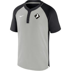 Chicago White Sox Nike City Plate Performance Henley Raglan T-Shirt - Black/Silver - Nike Sale