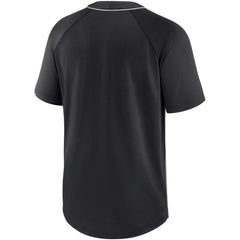 Chicago White Sox Nike City Plate Performance Henley Raglan T-Shirt - Black/Silver - Nike Sale