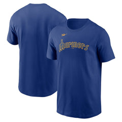 Seattle Mariners Nike Cooperstown Collection Wordmark T-Shirt - Royal - Nike Lifestyle