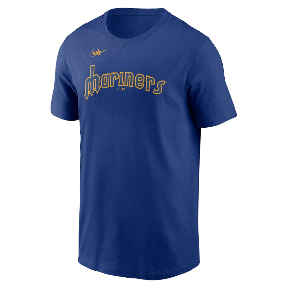 Seattle Mariners Nike Cooperstown Collection Wordmark T-Shirt - Royal - Nike Lifestyle