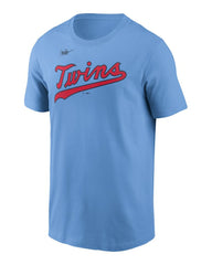 Minnesota Twins Nike Cooperstown Collection Wordmark T-Shirt - Light Blue - Nike Sale