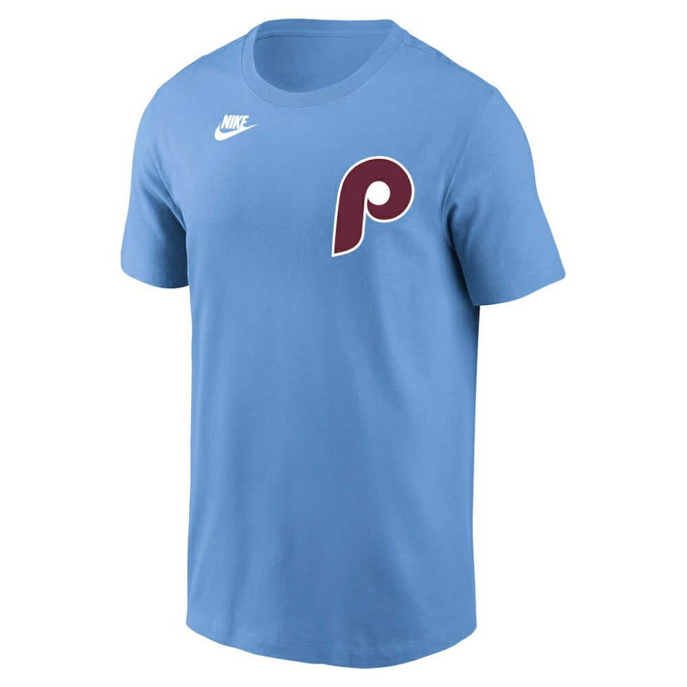 Philadelphia Phillies Nike Cooperstown Collection Wordmark T-Shirt - Light Blue - Nike Discount