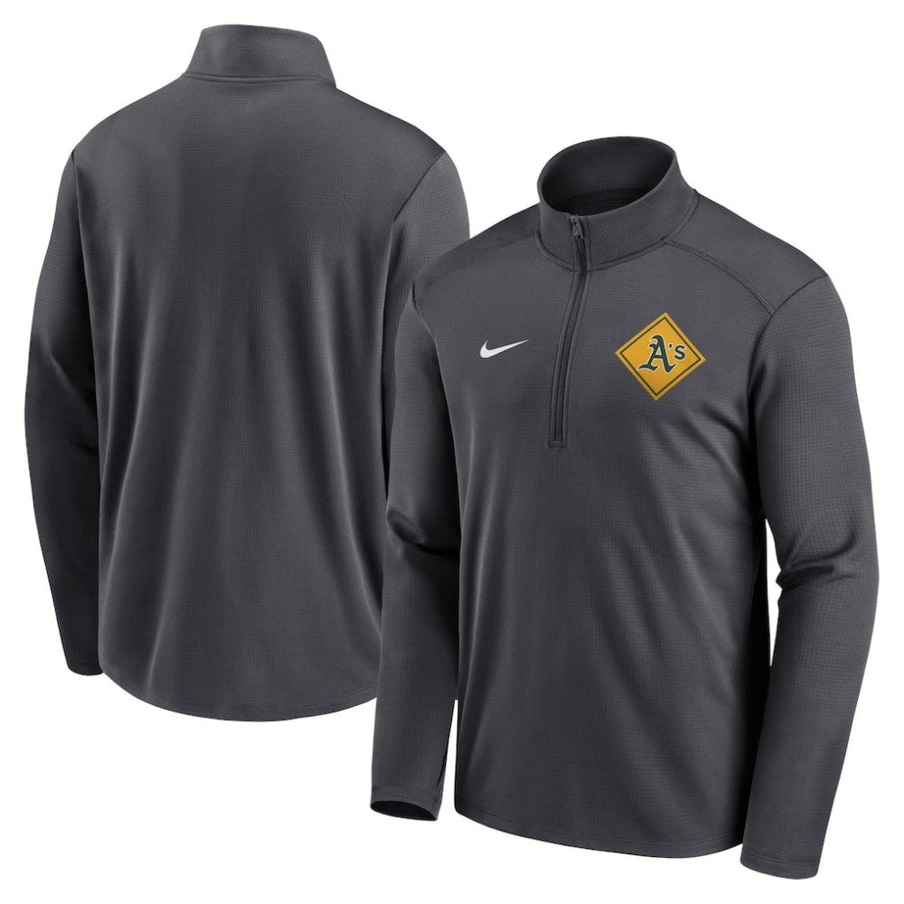Athletics Nike Diamond Icon Pacer Performance Quarter-Zip Windbreaker Top - Anthracite - Nike Lifestyle