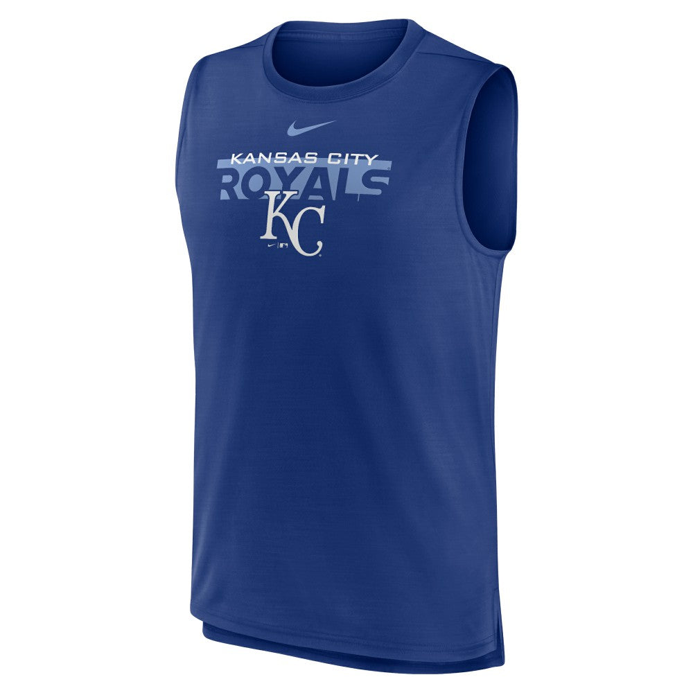 Kansas City Royals Nike Knockout Stack Exceed Performance Muscle Tank Top -Royal - Nike Discount
