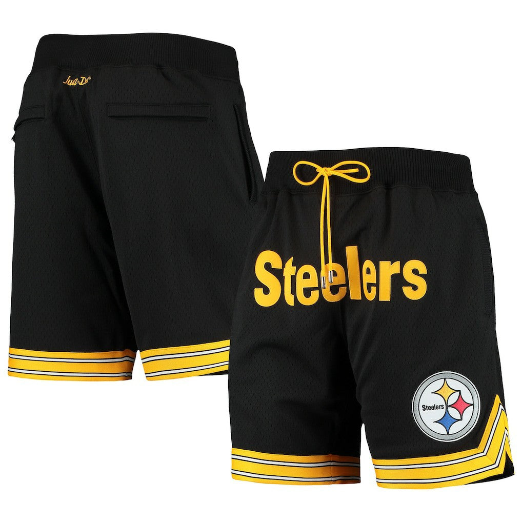 Mitchell & Ness Pittsburgh Steelers Just Don Gold Rush Shorts Black