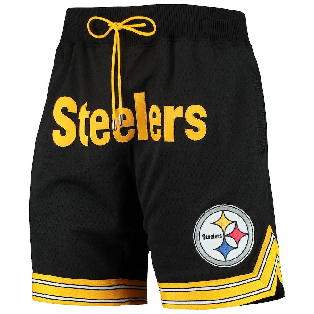 Mitchell & Ness Pittsburgh Steelers Just Don Gold Rush Shorts Black