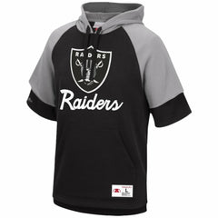 Mitchell & Ness Las Vegas Raiders Home Advantage Raglan Short Sleeve Pullover Hoodie Black