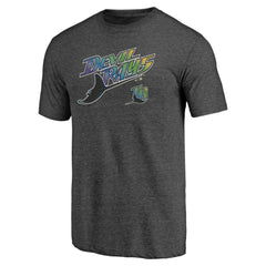 Tampa Bay Rays Fanatics Cooperstown Collection Series Sweep Tri-Blend T-Shirt - Heather Charcoal - Fanatics Sale