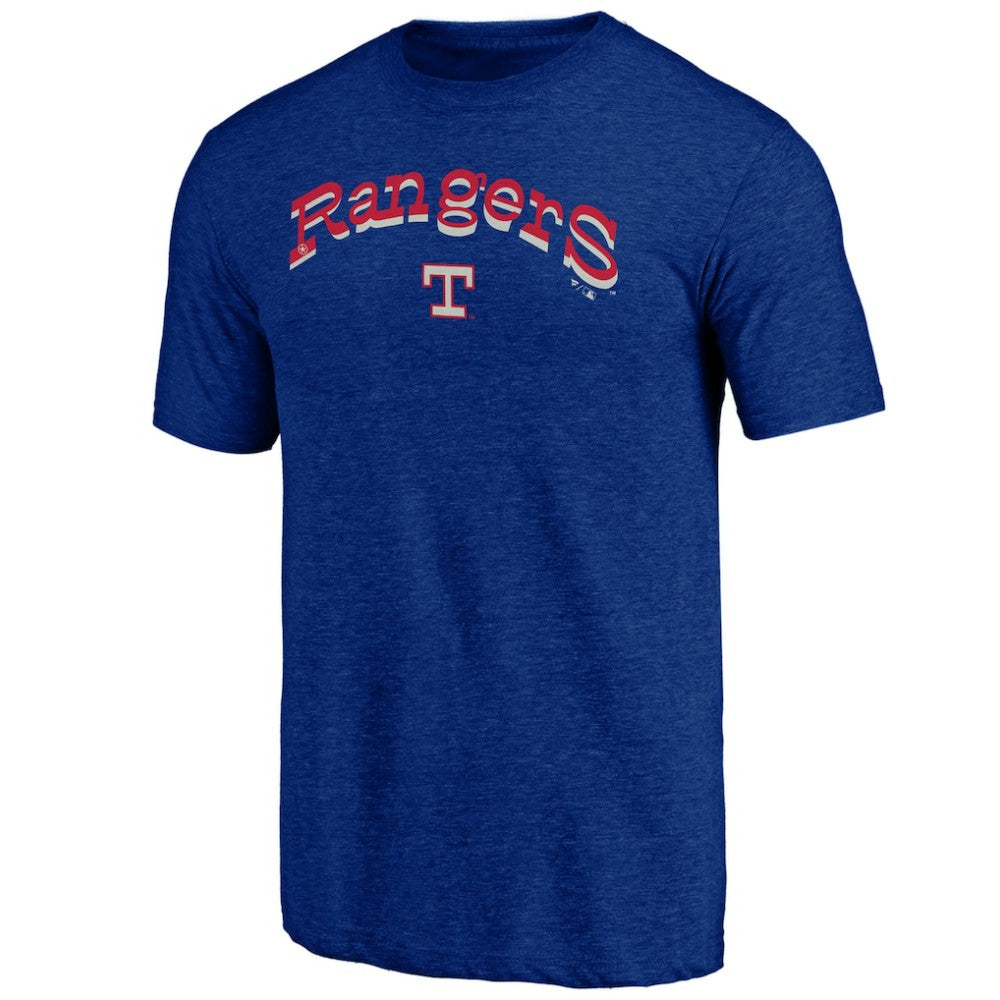 Texas Rangers Fanatics Cooperstown Collection Series Sweep Tri-Blend T-Shirt - Heather Royal - Fanatics Sale