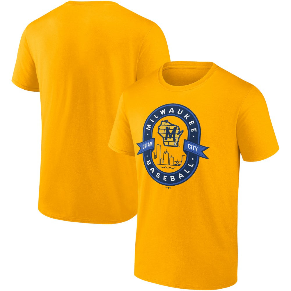 Milwaukee Brewers Fanatics Iconic Glory Bound T-Shirt - Gold - Fanatics on Sale