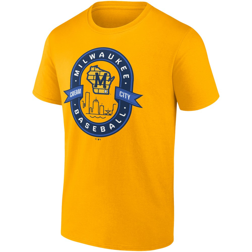 Milwaukee Brewers Fanatics Iconic Glory Bound T-Shirt - Gold - Fanatics on Sale