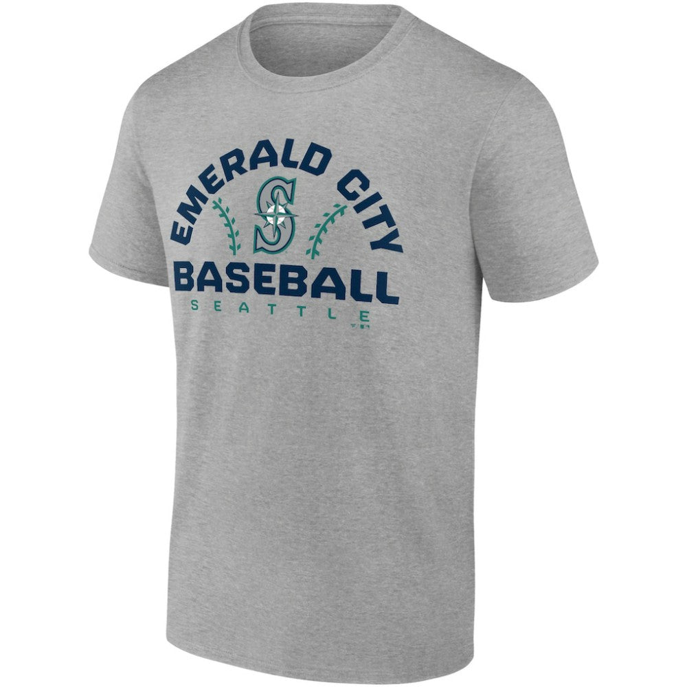 Seattle Mariners Fanatics Iconic Go for Two T-Shirt - Heathered Gray - Fanatics Discount