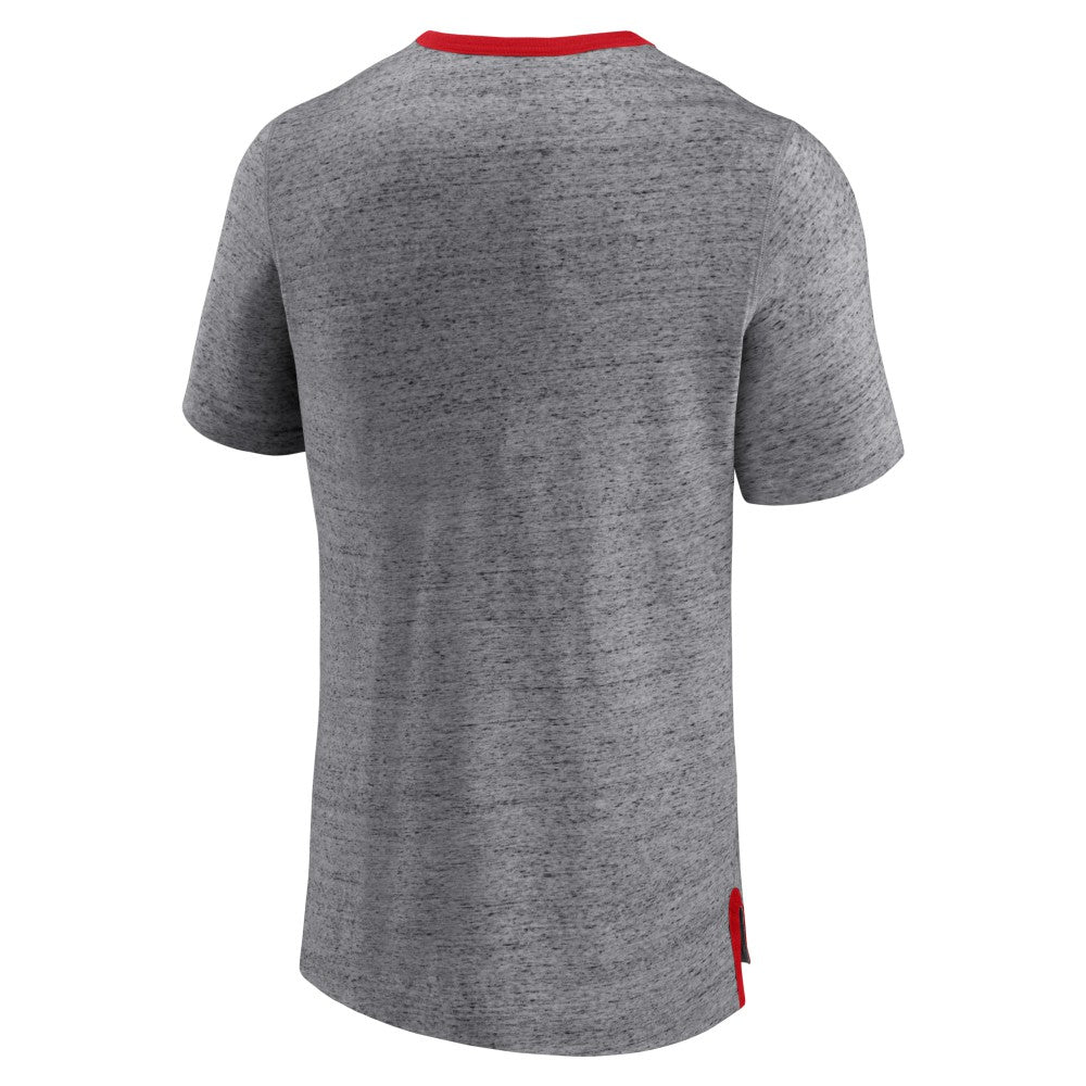 St. Louis Cardinals Fanatics Iconic Team Element Speckled Ringer T-Shirt - Heathered Gray - Fanatics Lifestyle
