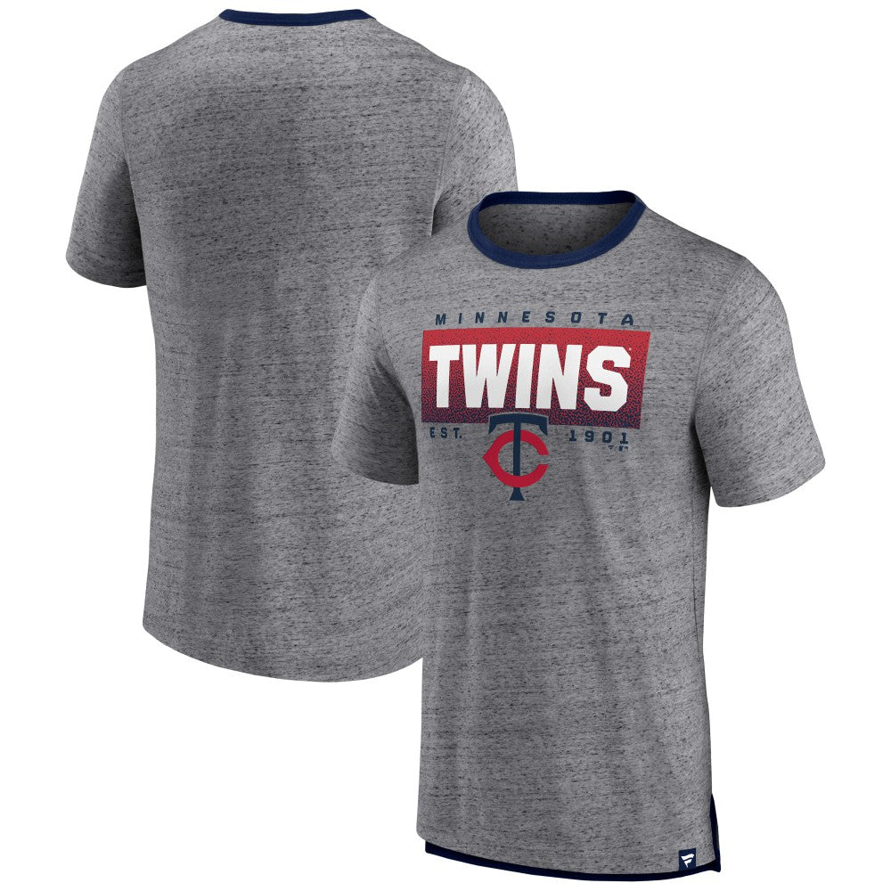 Minnesota Twins Fanatics Iconic Team Element Speckled Ringer T-Shirt - Heathered Gray - Fanatics Online