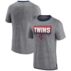 Minnesota Twins Fanatics Iconic Team Element Speckled Ringer T-Shirt - Heathered Gray - Fanatics Online