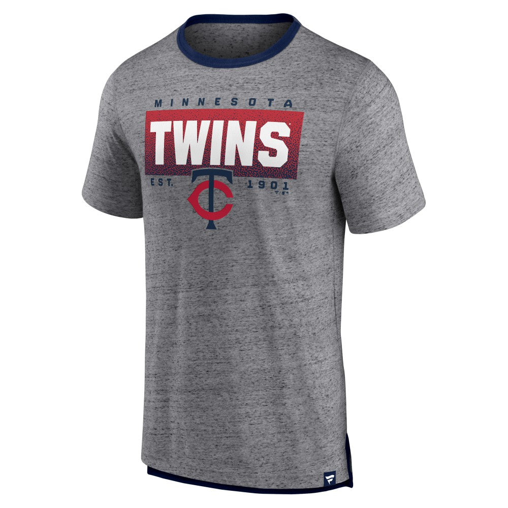 Minnesota Twins Fanatics Iconic Team Element Speckled Ringer T-Shirt - Heathered Gray - Fanatics Online