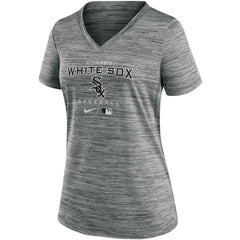 Chicago White Sox Nike Women's Authentic Collection Velocity Performance V-Neck T-Shirt - Anthracite - Nike Online