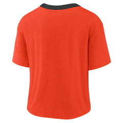San Francisco Giants Nike Women's Team First High Hip Boxy T-Shirt - Orange/Black - Nike Lifestyle