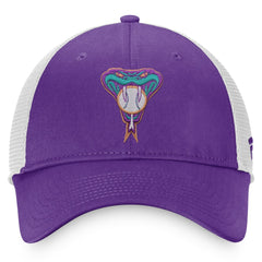 Arizona Diamondbacks Fanatics Cooperstown Collection Core Trucker Snapback Hat - Purple/White - Fanatics Lifestyle