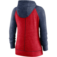 St. Louis Cardinals Nike Women's Split Wordmark Gym Vintage Raglan Lightweight Full-Zip Hoodie - Heather Red/Heather Navy - Nike Sale