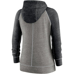 Chicago White Sox Nike Women's Split Wordmark Gym Vintage Raglan Lightweight Full-Zip Hoodie - Heather Charcoal/Heather Black - Nike on Sale