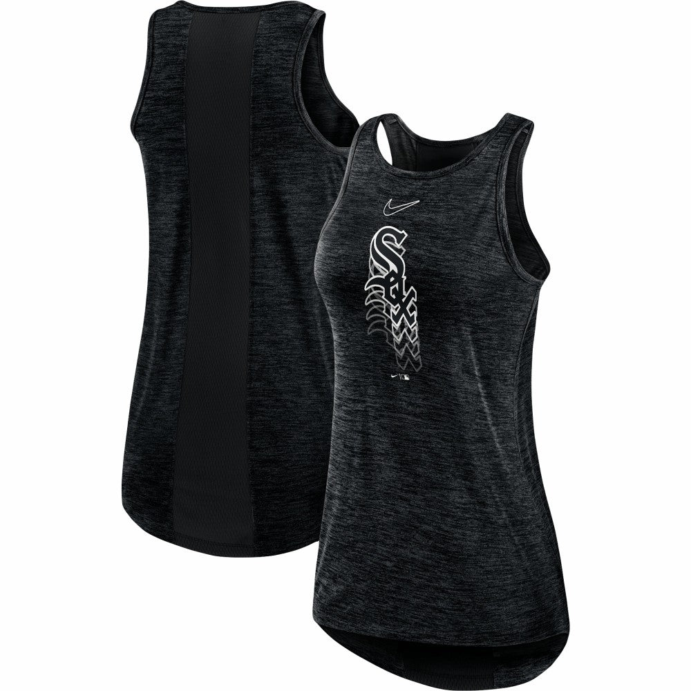 Chicago White Sox Nike Women's Logo Fade High Neck Performance Tank Top - Black - Nike Sale