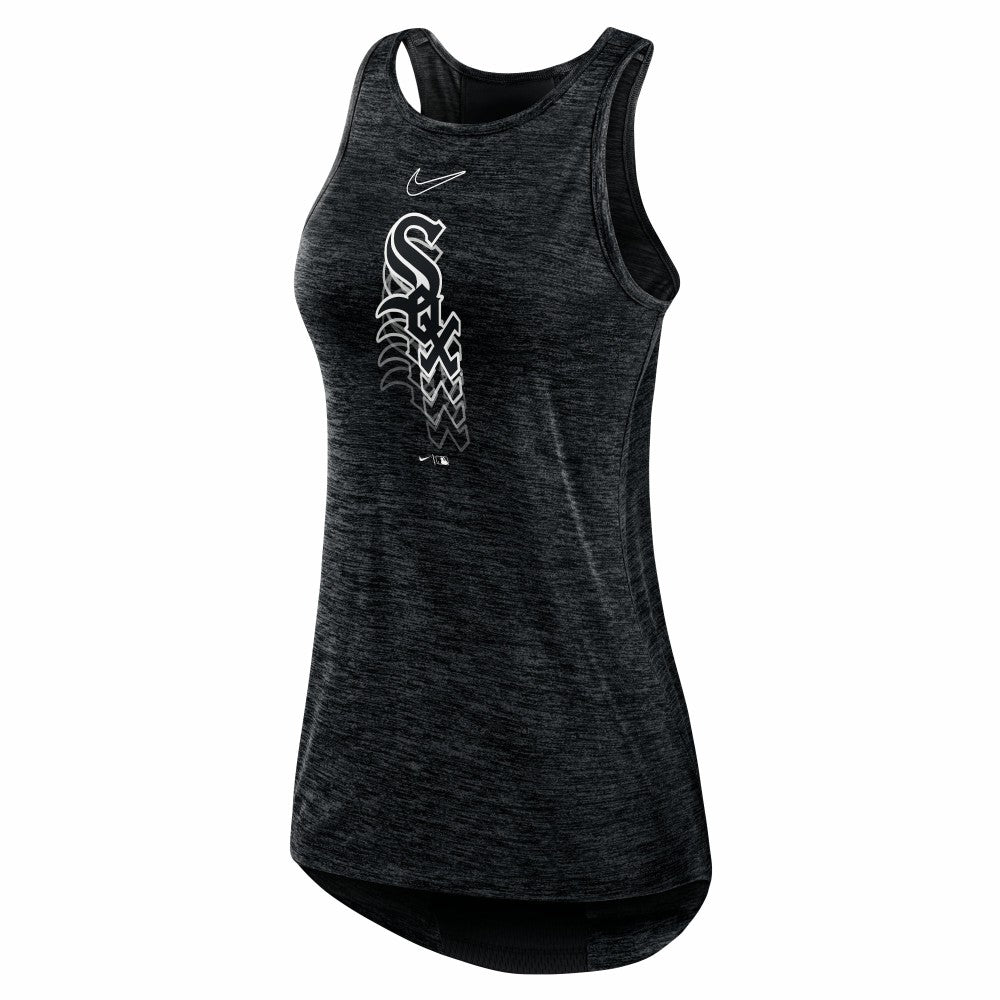 Chicago White Sox Nike Women's Logo Fade High Neck Performance Tank Top - Black - Nike Sale