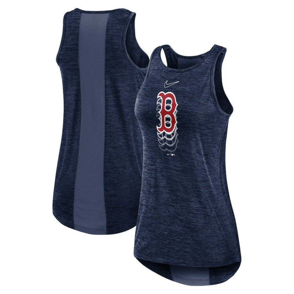 Boston Red Sox Nike Women's Logo Fade High Neck Performance Tank Top - Navy - Nike Lifestyle